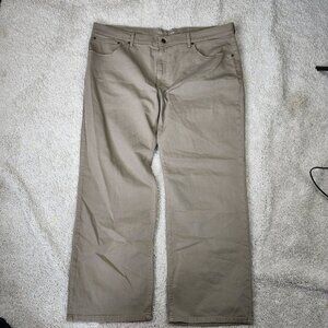 Mott & Bow Mens 42x32 Beige Jeans Straight Fit Stretch Denim Five Pocket Casual